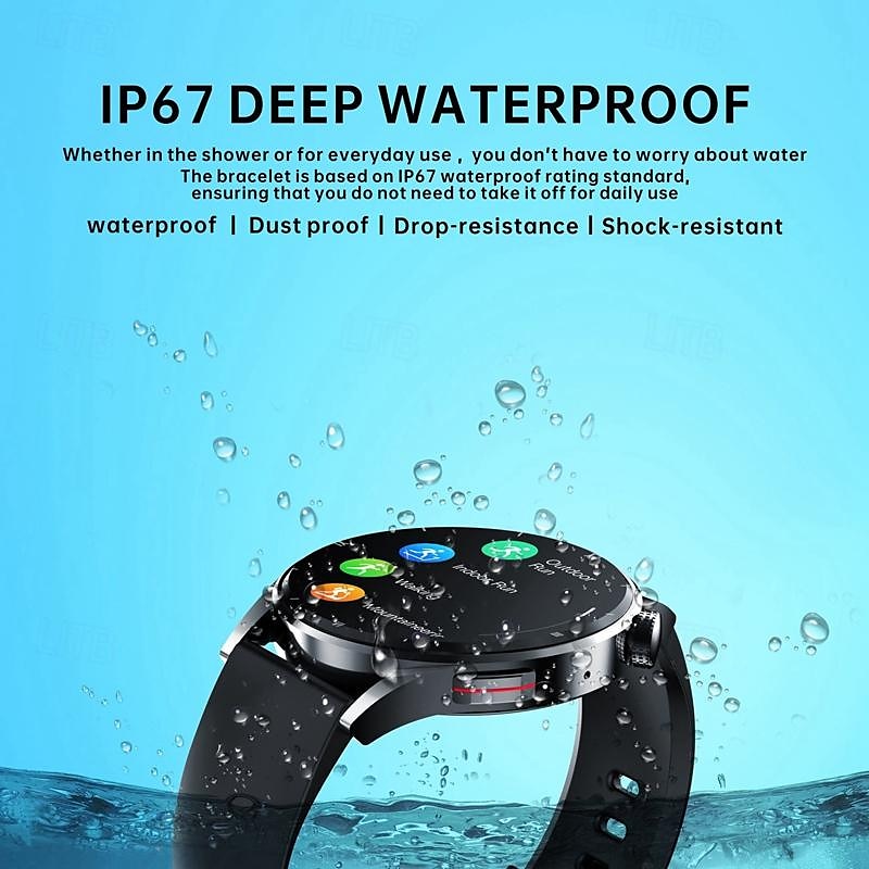QS39 Умные часы 1.32 дюймовый Смарт Часы Bluetooth ЭКГ + PPG Контроль температуры Педометр Совместим с Android iOS Женский Мужчины Длительное время ожидания Хендс-фри звонки Водонепроницаемый IP 67 2025 - $59.99 –P5