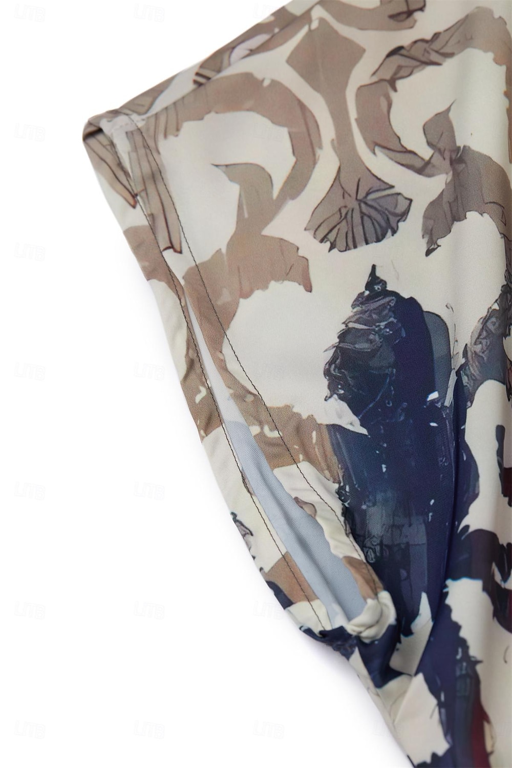 Kvinnors Maxi Klänning Avslappnad Klänning Skift Klänning Blommig Utomhus Semester Daglig Regular Fit Kort Ärmar V-hals Khaki Sommar Vår 2025 - $51.99 –P5