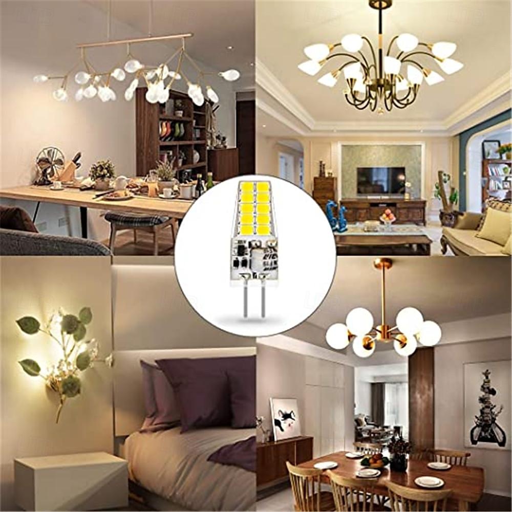 10 قطعة لمبة LED G4 2 واط بدون وميض تيار متردد/تيار مستمر 12 فولت 2835SMD مصباح سيليكون ساطع 8 LED أبيض دافئ زاوية 360 درجة ضوء LED للثريا المعلقة 2025 - $37.99 –P1