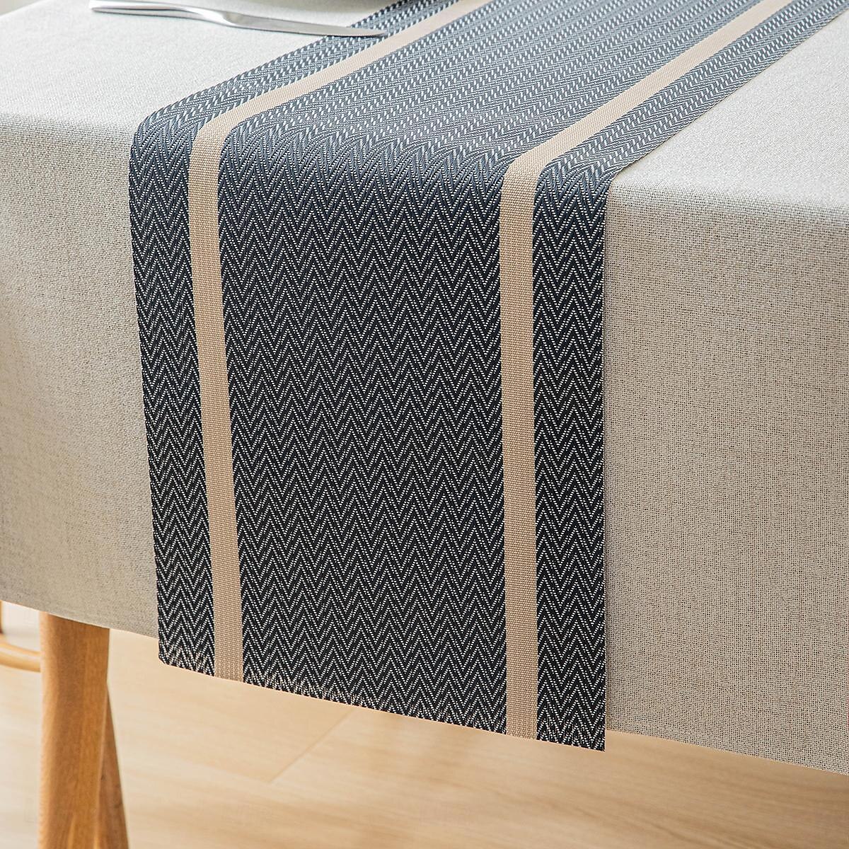 chemin de table imperméable à rayures 12 x 71 pouces de 2025 ? $12.99 –P6