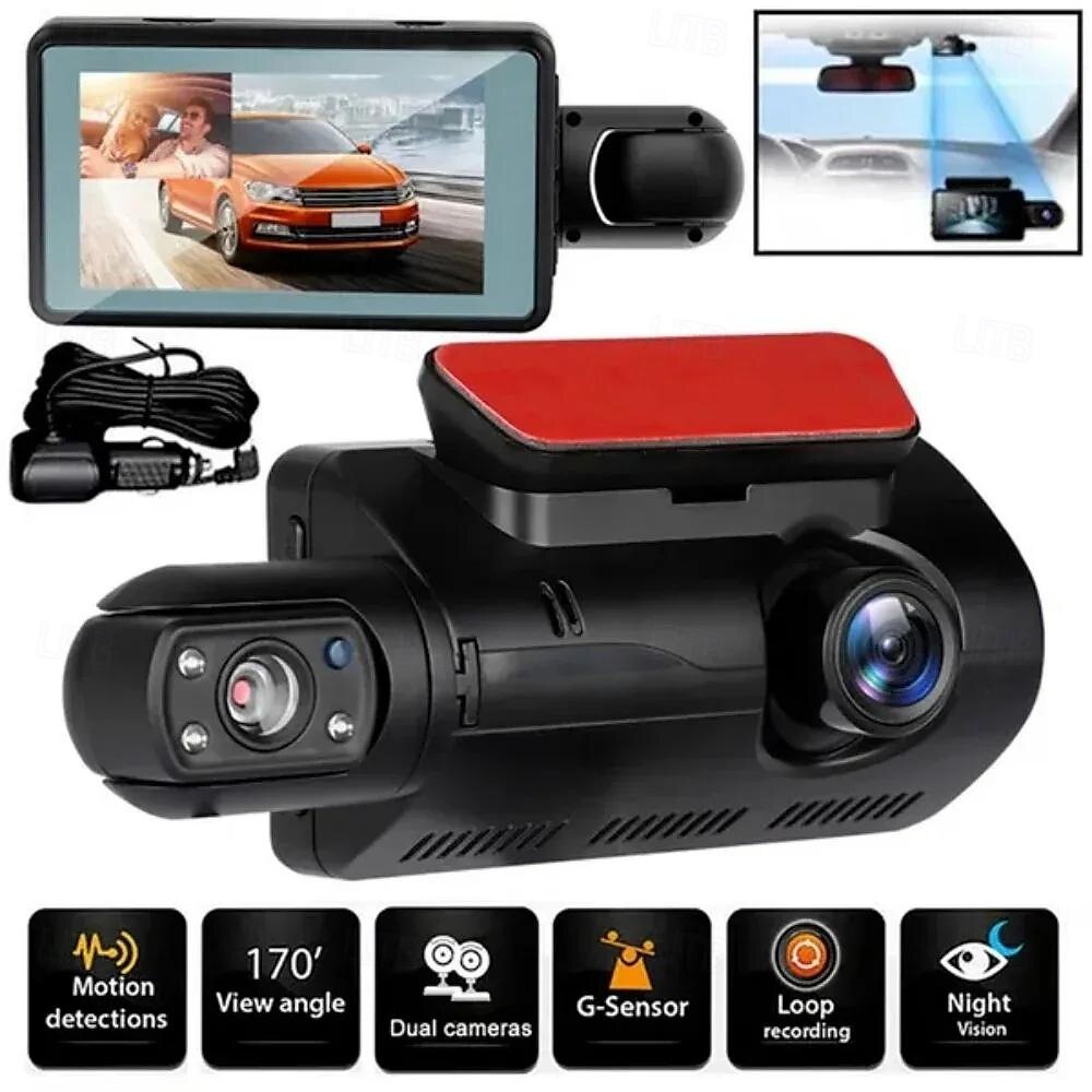 2025年 車用デュアルレンズダッシュカム ブラックボックス HD 1080p 車載ビデオレコーダー Wi-Fi ナイトビジョン Gセンサー ループ録画 DVR 車載カメラ コレクション – $47.99 –P4