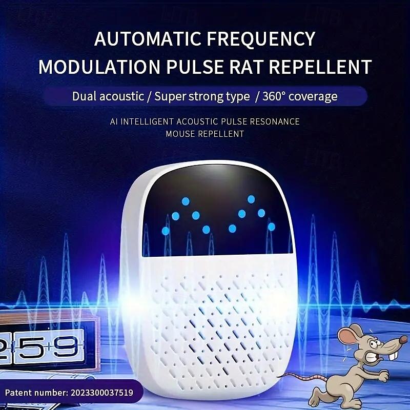 High-Power Acoustic Pulse Ultrasonic Mouse & Mosquito Repeller – Indoor Insect Deterrent Device for Home Protection 2025 - $15.99 –P10