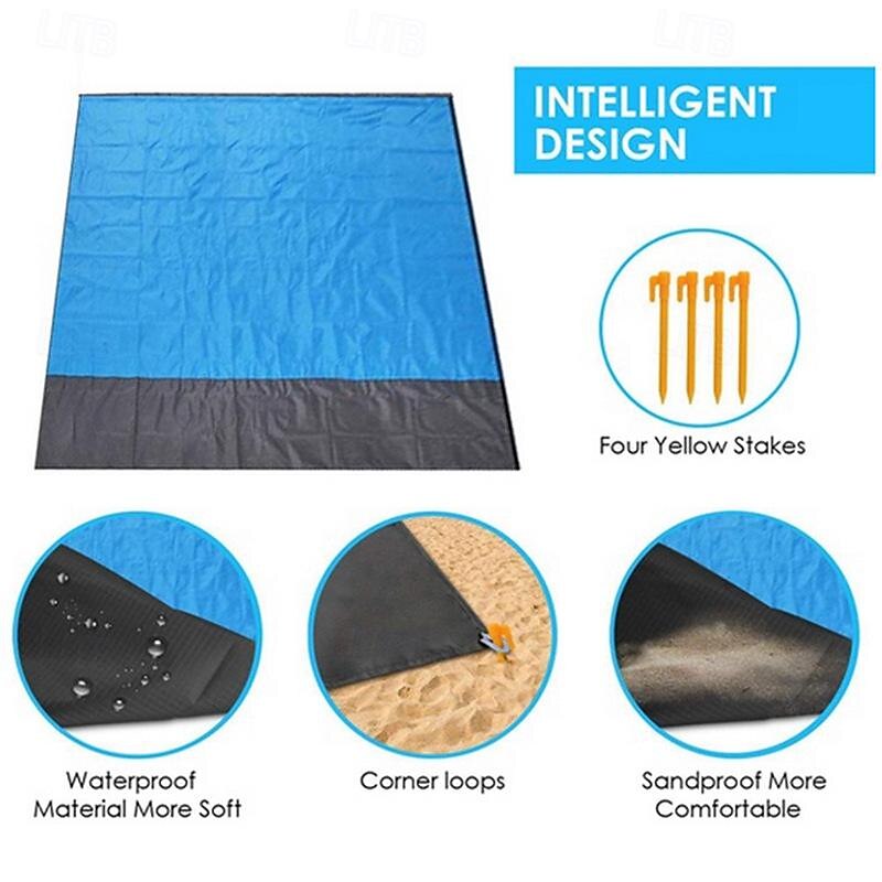 Camping Mat Waterproof Pocket Beach Blanket Outdoor Grounding Mat Mattress Picnic Pocket Carpet Rug Sand Beach Mat Portable Folding Lightweight Sleeping Bed Pad 2025 - $13.99 –P2