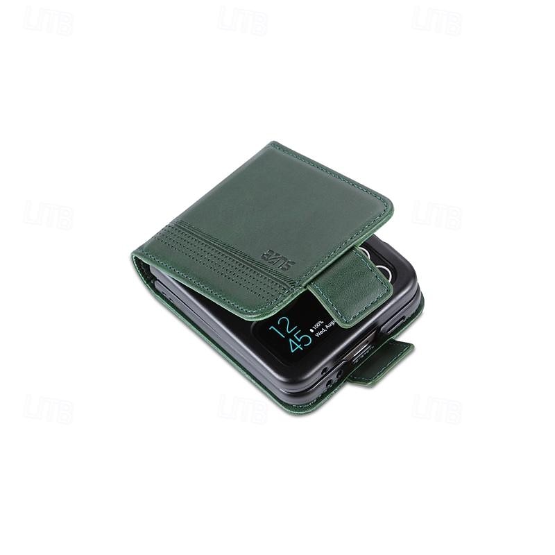 telefon Maska Pentru Samsung Galaxy Z Flip 7 Z Flip 6 Z Flip 5 Z Flip 4 Z Flip 3 Coperta Protectie pentru intreg corpul Loc pentru card Anti Șoc Retro PC PU piele 2026 - $16.99 –P9