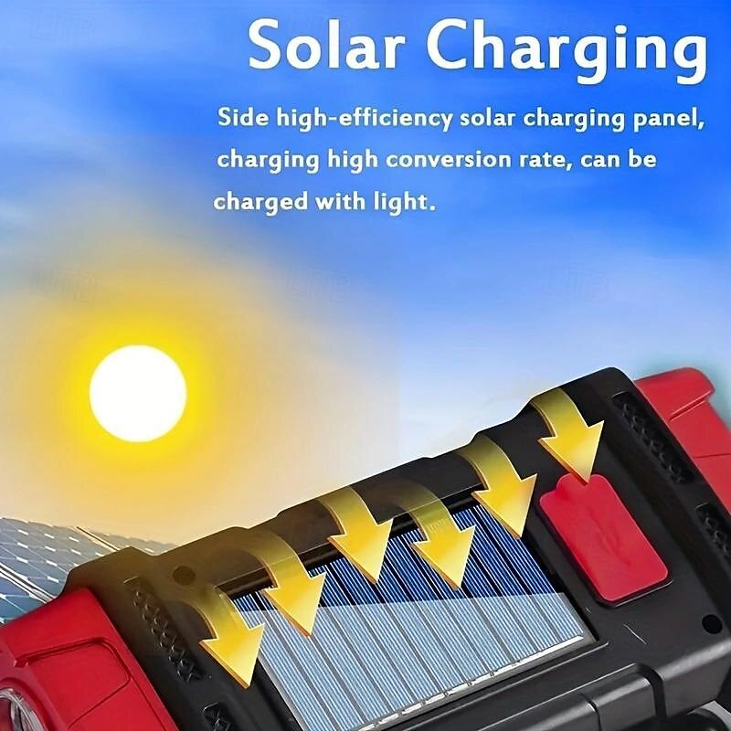 Solar Powered Tactical LED Camping Light - 500 Lumens USB Rechargeable Flashlight, Water Repellent, Long-Range, Multi-Function Outdoor Torch for Outdoor Camping 2025 - $11.99 –P8
