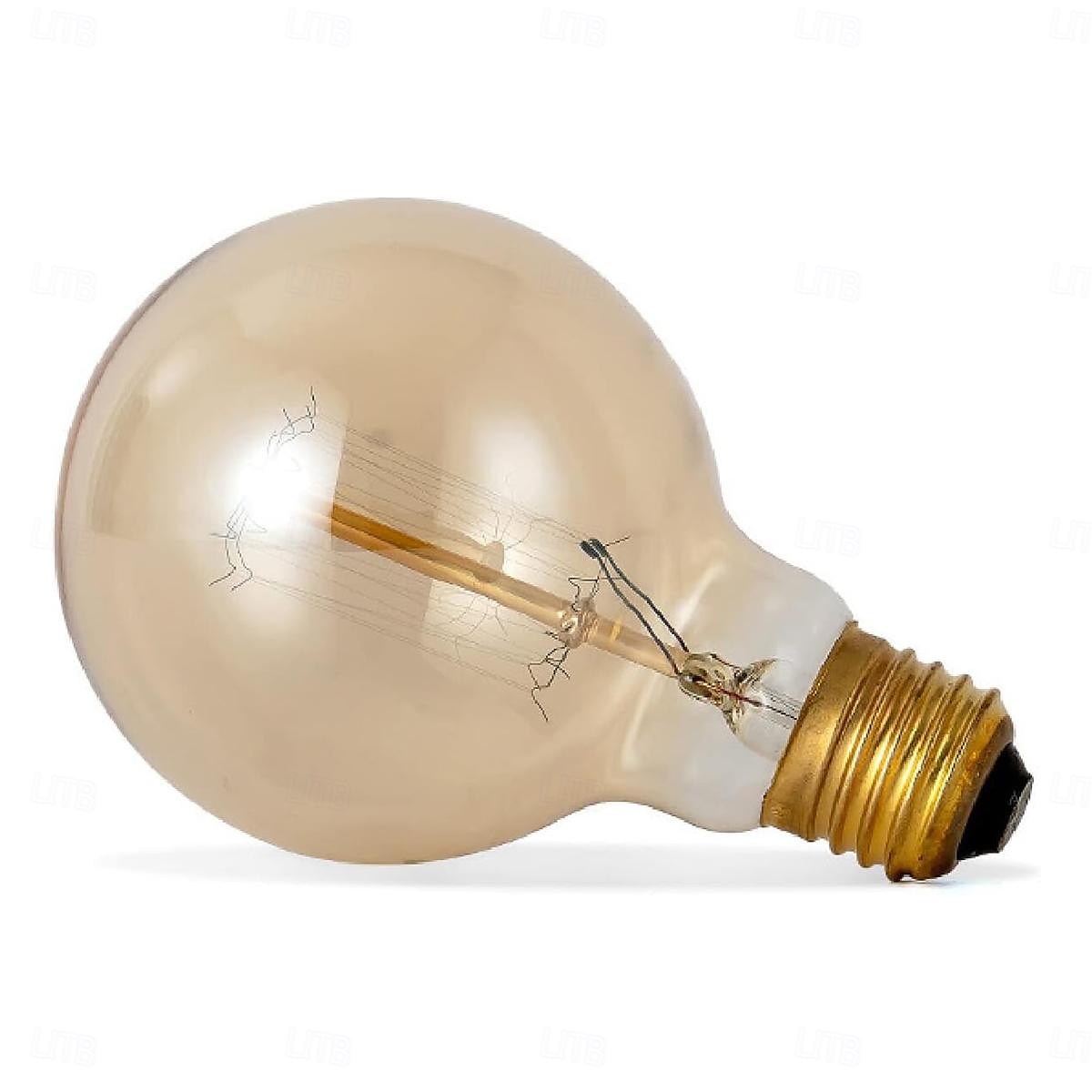 1/2pcs 40W Edison Bulb G80 G95 G125 Dimmable Retro Bulb E27/E26 Base Antique Straight Bulb Amber Glass 2200k Warm Yellow Incandescent Bulb Used for Home Lighting Decoration AC110V AC220V 2025 - $8.49 –P8