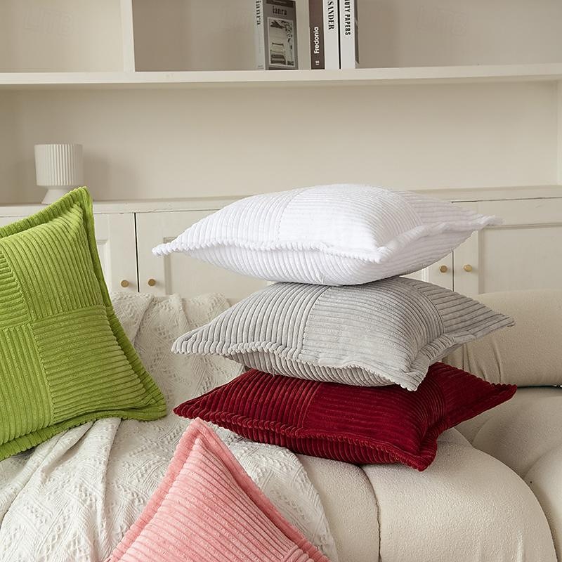 Corduroy Decorative Toss Pillow Covers, Cushion Covers, Velvet, Soft, Modern, Sofa Cushion, Decorative Cushion, Couch Cushion for Living Room, Bedroom Sage Green, Burnt Orange, Blue 2026 - $15.99 –P4