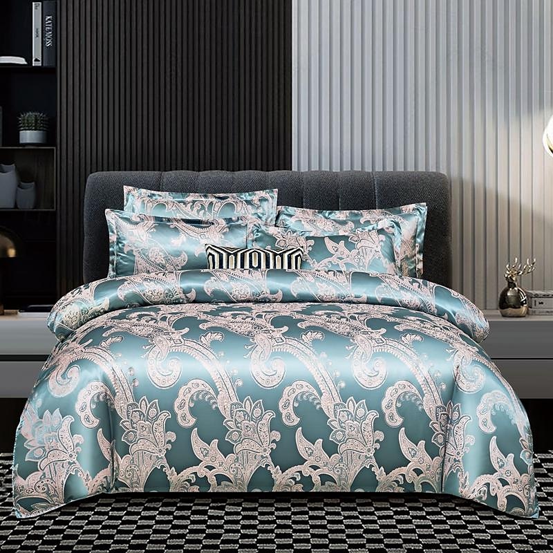 3 stk kjølende dynetrekk elegant damast stoff jacquard dynetrekk sett 3-delt dynetrekk sateng sengetøy sett fullt dynetrekk putevar(1 dynetrekk 2 putevar) 2025 - $68.99 –P3