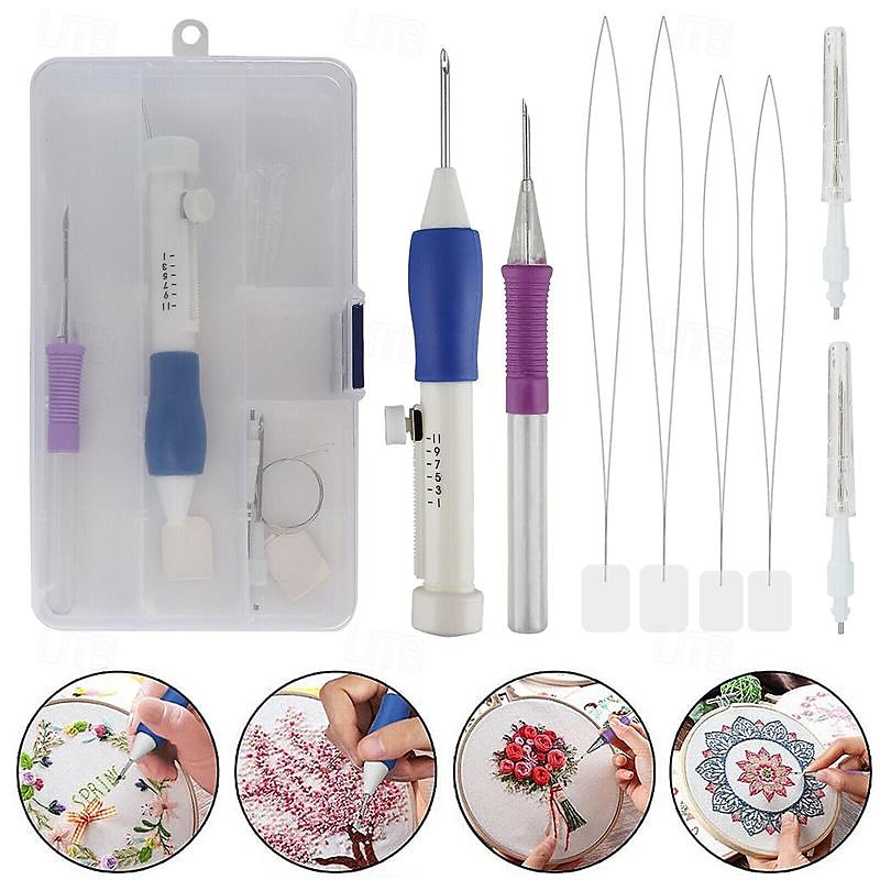 DIY Punch Needle Magic Embroidery Pen Set Stitching Thread Tool Sewing Craft Kit 2025 - $27.99 –P1