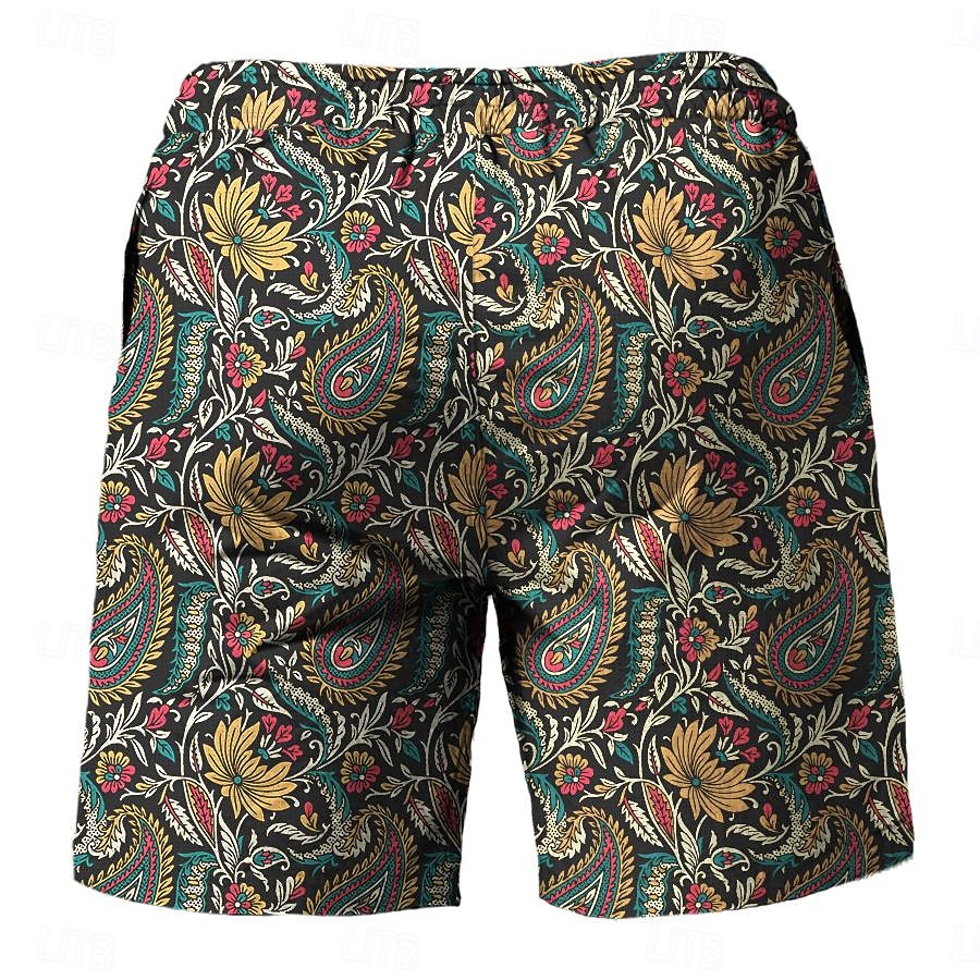 Herren Paisley-Muster Farbverlauf Sweatshorts Kurze Hose Strandshorts Kurze Hosen Frottee-Shorts Mittlere Taillenlinie Brautkleider schlicht Athleisure Täglich Festtage Strassenmode Kordelzug 2025 - $19.99 –P2