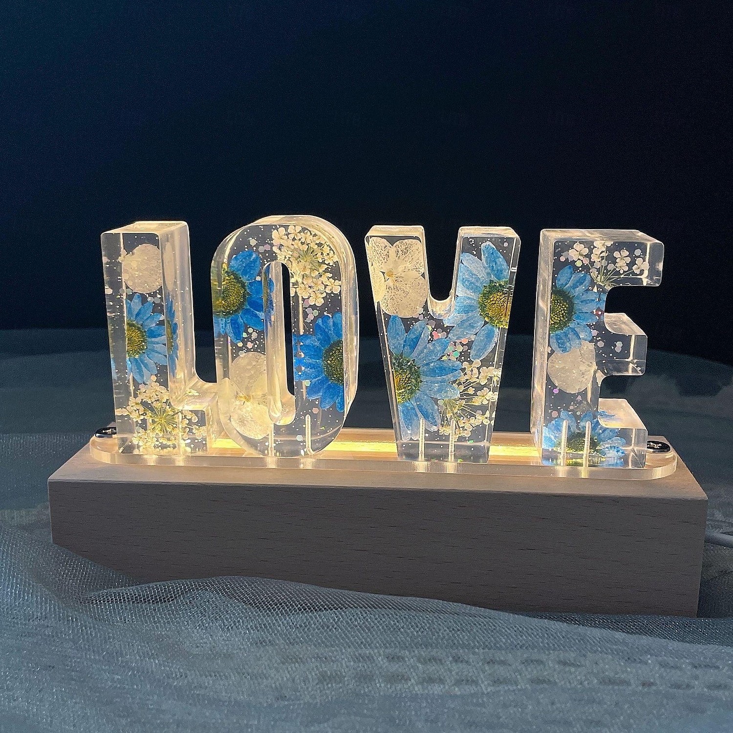 Resin Letter Night Lights, Resin Dried Flower Light Birthday Gift, Personalized Flower Lamp, Name Lamp, Gift for Her, Home Decoration 2025 - $30.99 –P6