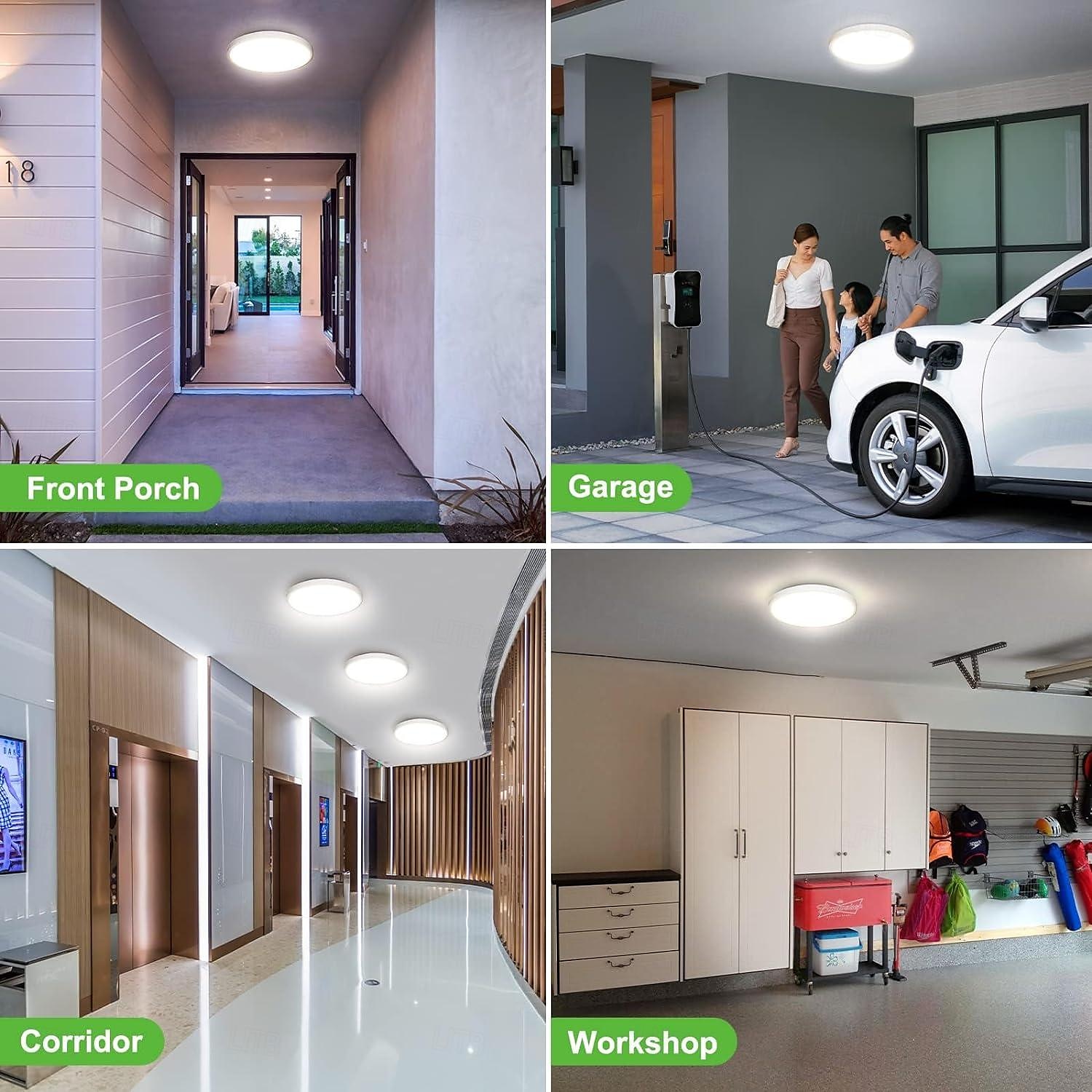 Light ControlRadar Motion Sensor Light 12W 18W 6000K Wired Ceiling Light Fixture Motion Detector LED Ceiling Light Embedded Sensor Light for Corridor Staircase Food Cabinet Laundry AC220V 2025 - $24.99 –P5