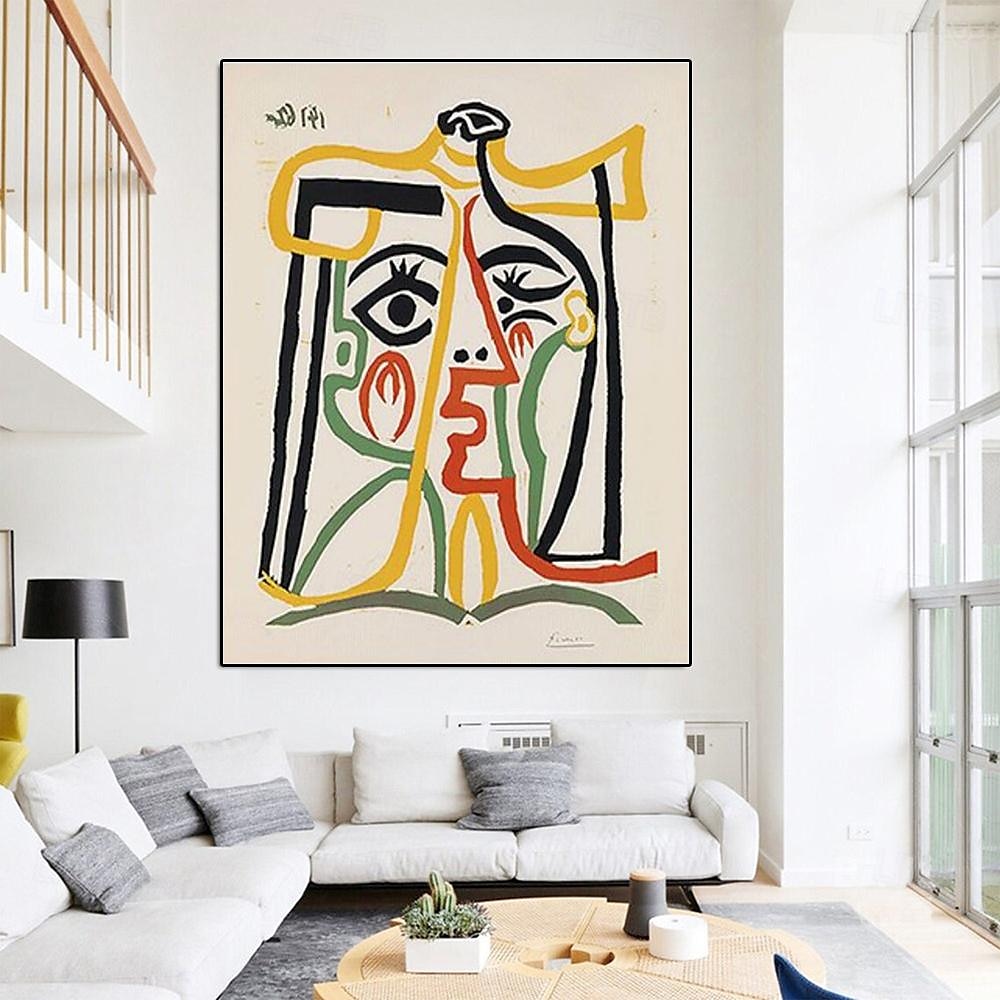 pablo picasso oljemålning handgjord pablo picasso tete de femme oljemålning handmålad vertikal berömda pablo picasso människor vintage modern målning 2025 - $116.99 –P1