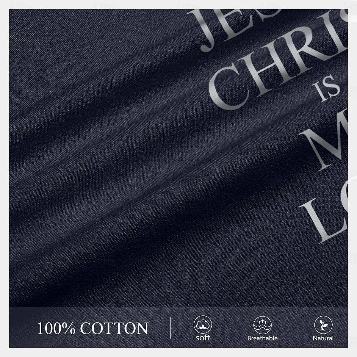 Herren T-Shirt Glauben an Jesus Kreuz Grafikdesign - Christlicher religiöser Lebensstil kurzärmliges Oberteil 2026 - $17.49 –P3