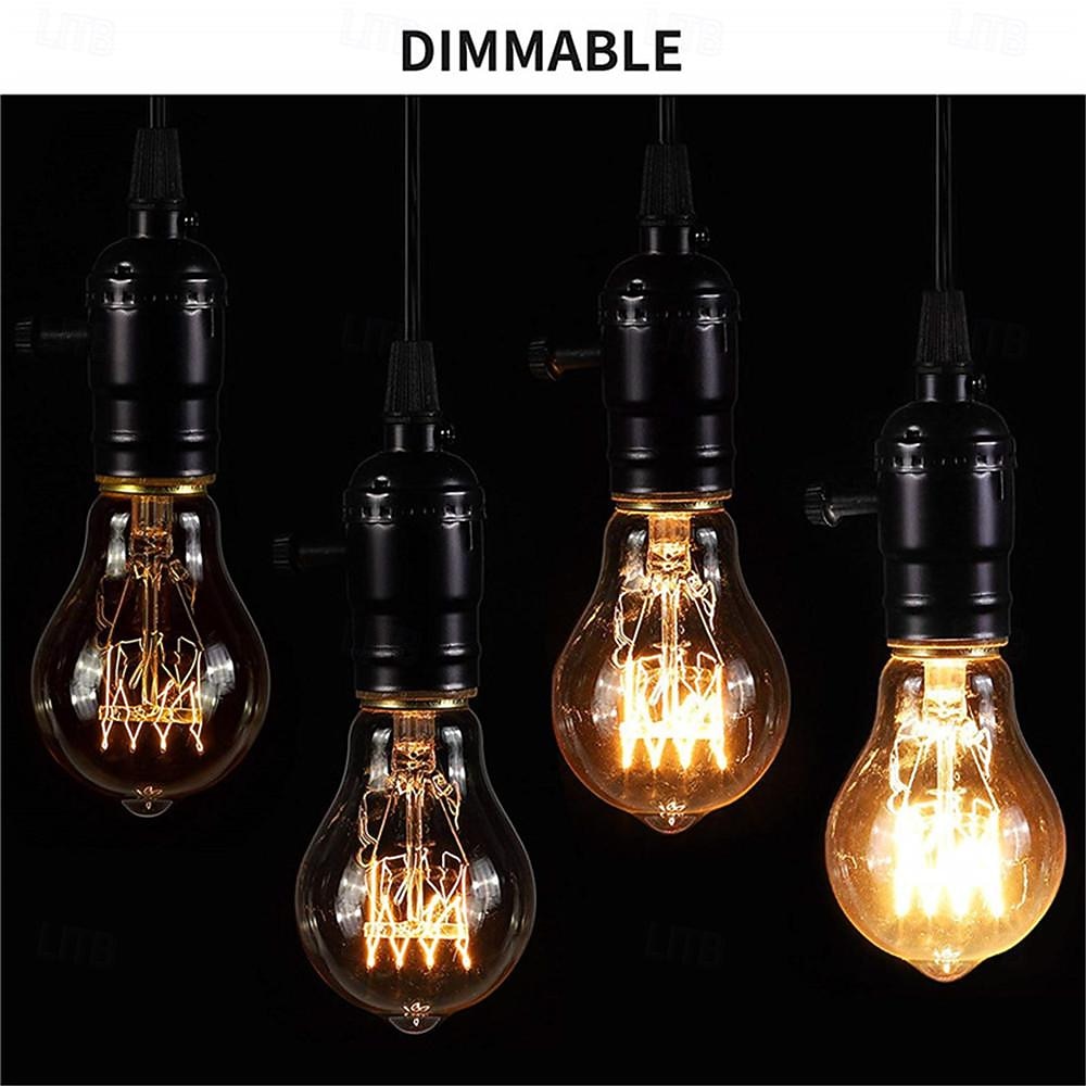 6pcs Edison Vintage Classics Incandescent Light Bulb Dimmable A19 40W E27 Decorative Bulbs for Wall Sconces Ceiling Light 220-240V 2026 - $24.99 –P6
