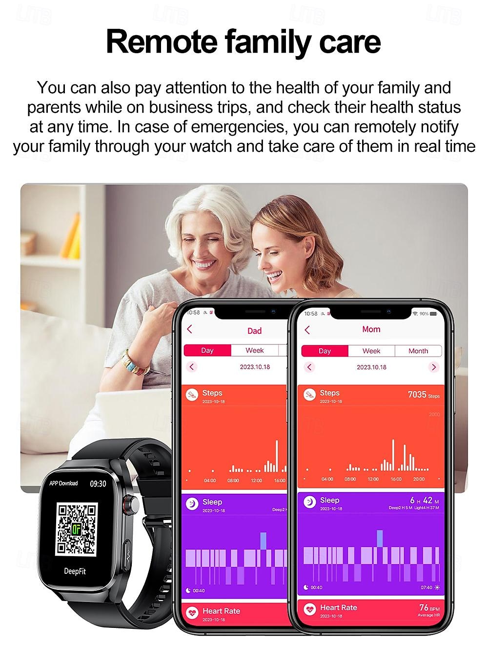 iMosi TK16 Smart Watch 2.04 inch Smartwatch Fitness Running Watch Bluetooth ECG+PPG Temperature Monitoring Pedometer Compatible with Android iOS Women Men Long Standby Hands-Free Calls Waterproof IP68 2025 - $83.19 –P15