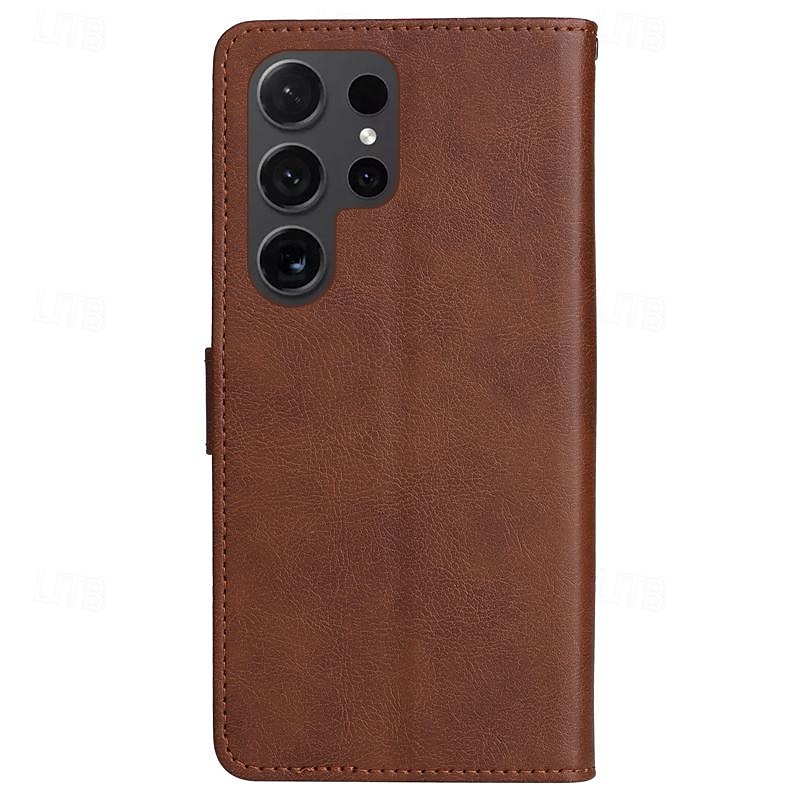 Phone Case For Samsung Galaxy S24 S23 S22 S21 S20 Ultra Plus FE A54 A34 A14 S25 Ultra Wallet Case Magnetic Full Body Protective with Wrist Strap Retro TPU PU Leather 2025 - $14.99 –P16