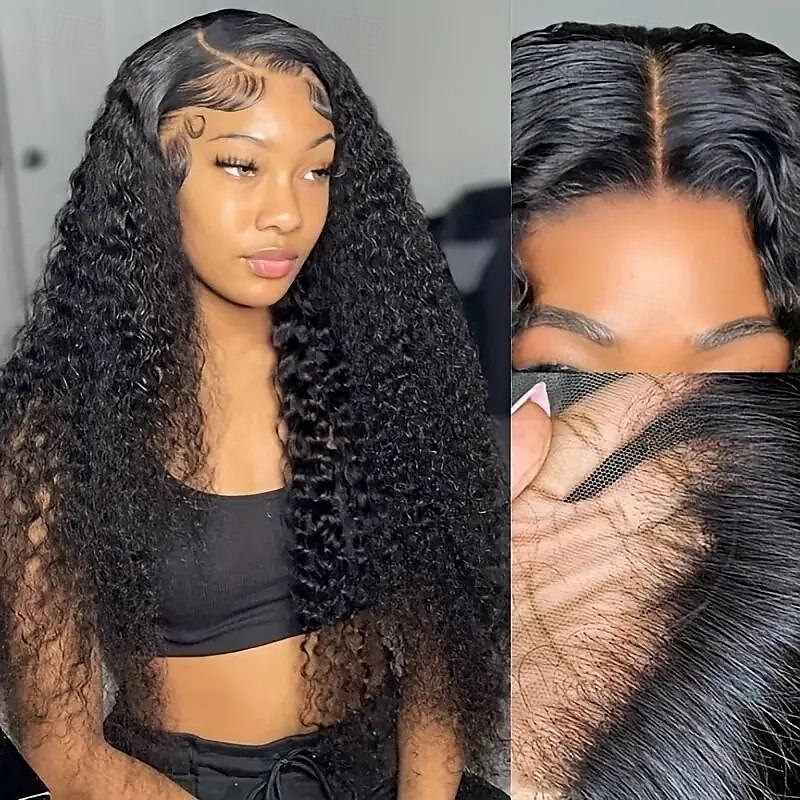 Parrucca frontale in pizzo ishow per capelli ricci con onde, parrucche per capelli umani anteriori in pizzo trasparente 6x4 per donne - 10-28 pollici con cappuccio per parrucca incluso del 2025 a $156.99 –P2