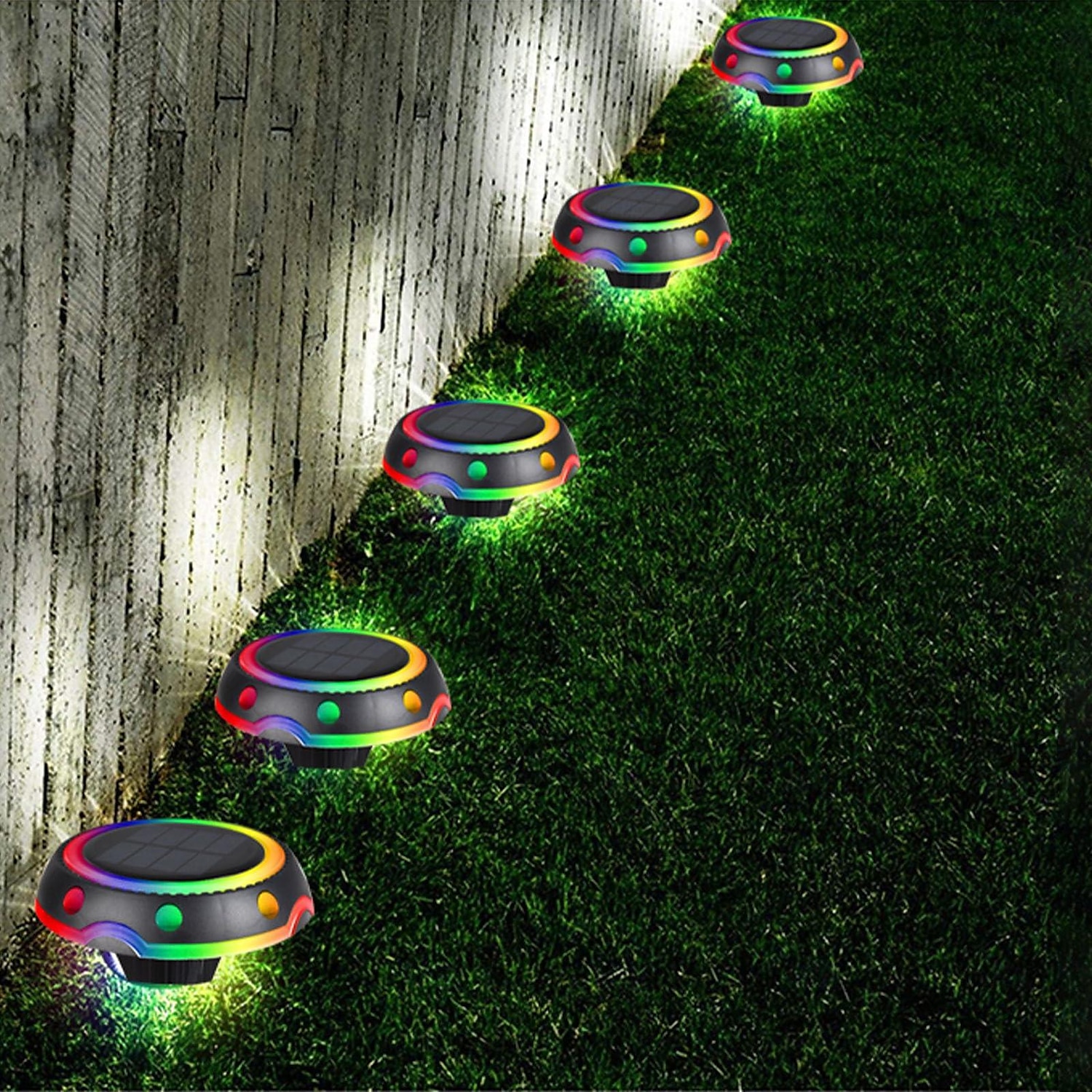 Lampe enterrée solaire RVB aucun câblage requis éclairage automatique économie d'énergie installation facile lumière LED solaire lampe de pelouse extérieure décoration d'allée fournitures de jardin de 2025 ? $5.99 –P2