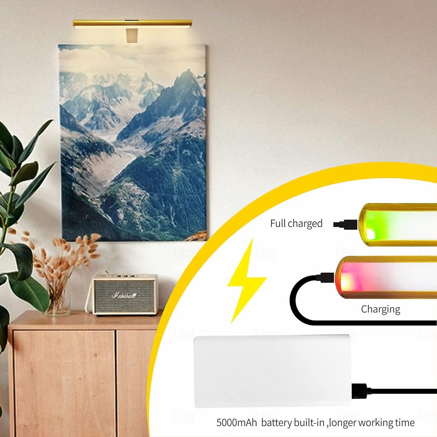 Rechargeable Picture Light with Remote, Dimmable Wireless Battery Painting Light, Art Light Display Lamp with Dimmable Timer, Picture Light for Picture Gallery Dart 30/40cm 2026 - $43.99 –P4