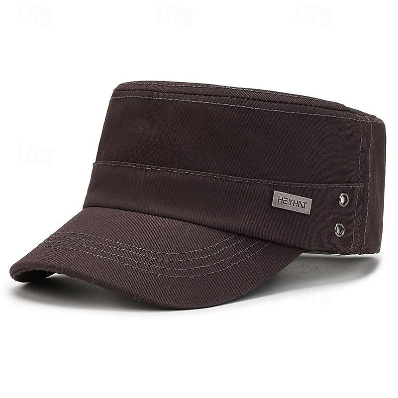 Homens Boina Chapéu de sol Chapéu de caminhoneiro Preto Azul Marinha Algodão Moda Casual Rua Diário Tecido Ajustável Filtro Solar Respirável de 2026 por $8.49 –P5