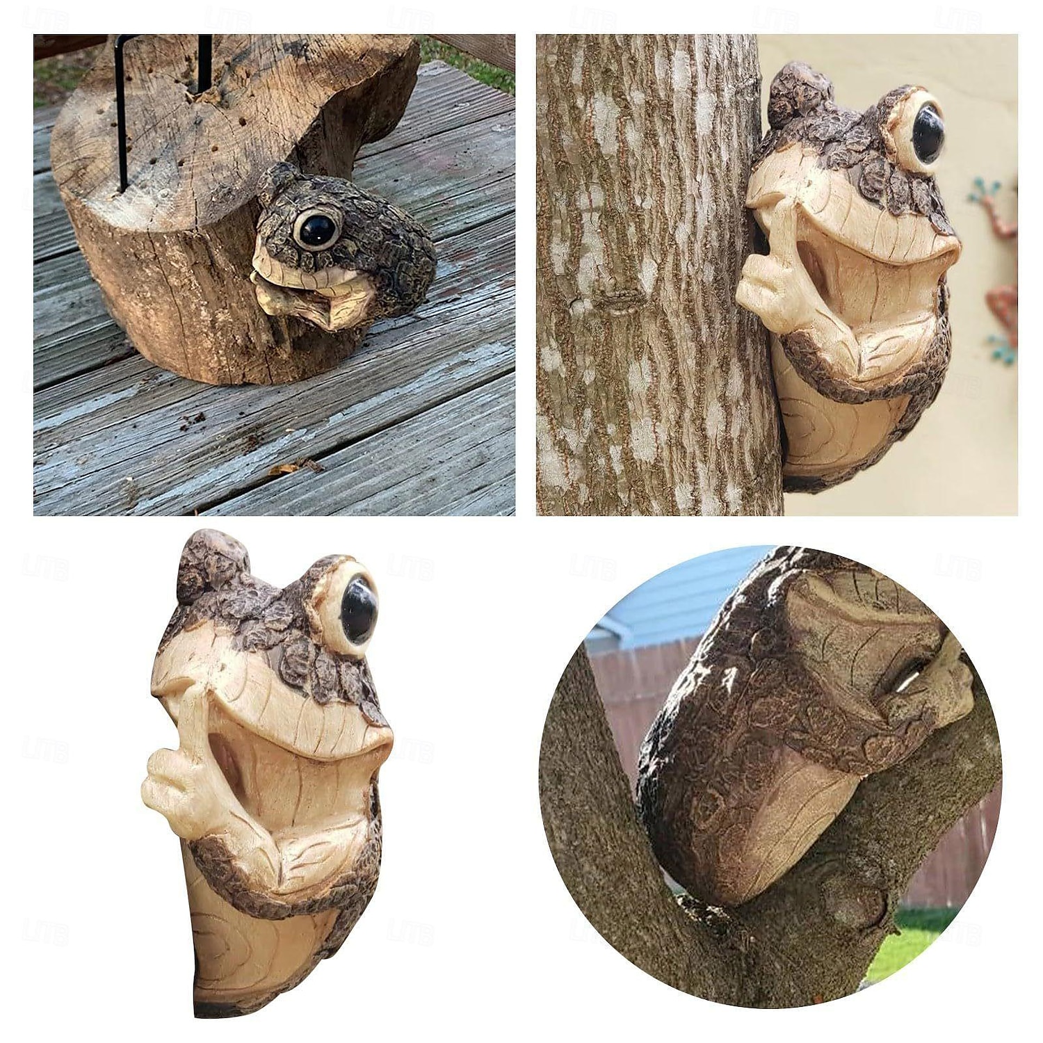 Tree Sculpture Adorable Frog Tree peeker Yard Decoration Garden peeker Tree Hugger Outdoor Statues Sloth Hug Decorations Garden 2025 - $15.49 –P1