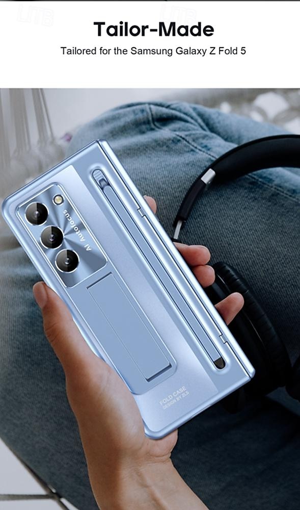 Phone Case For Samsung Galaxy Z Fold 7 Z Fold 6 Z Fold 5 Z Fold 4 Back Cover with Stand Holder with Screen Protector Full Body Protective Armor PC 2025 - $35.99 –P3