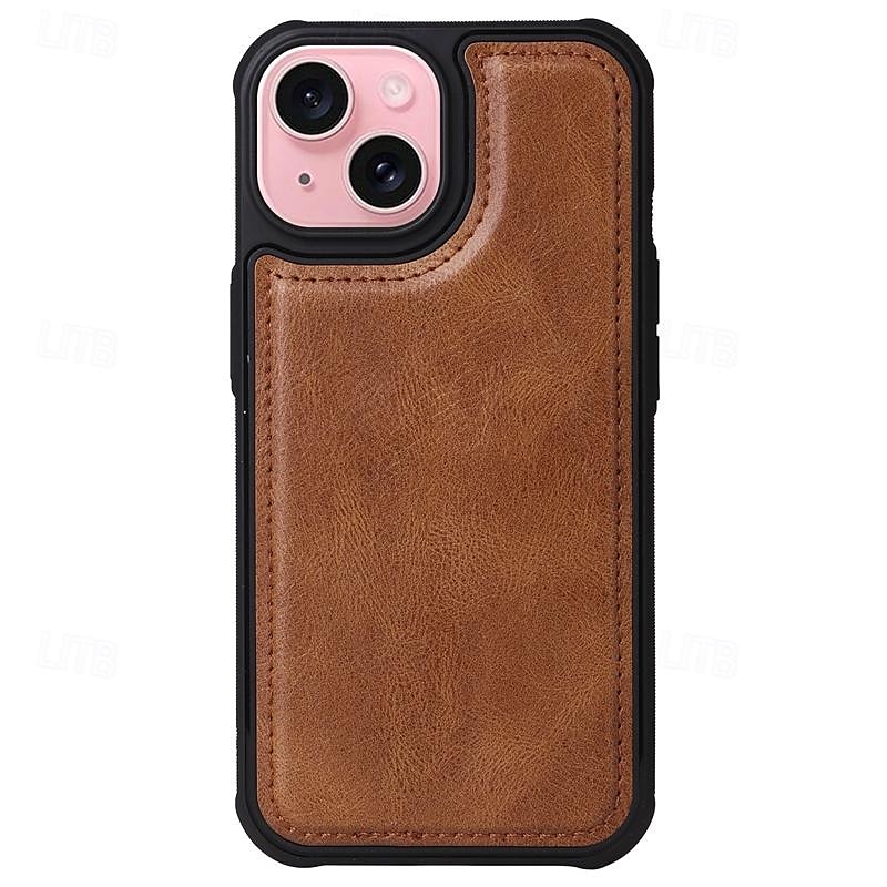 Retro θήκη πορτοφολιού με φερμουάρ για iPhone 16 15 14 13 12 11 Pro Max Plus Mini SE – Αποσπώμενη μαγνητική αναστροφή θήκη καρτών PU δέρμα 2025 - $32.99 –P6