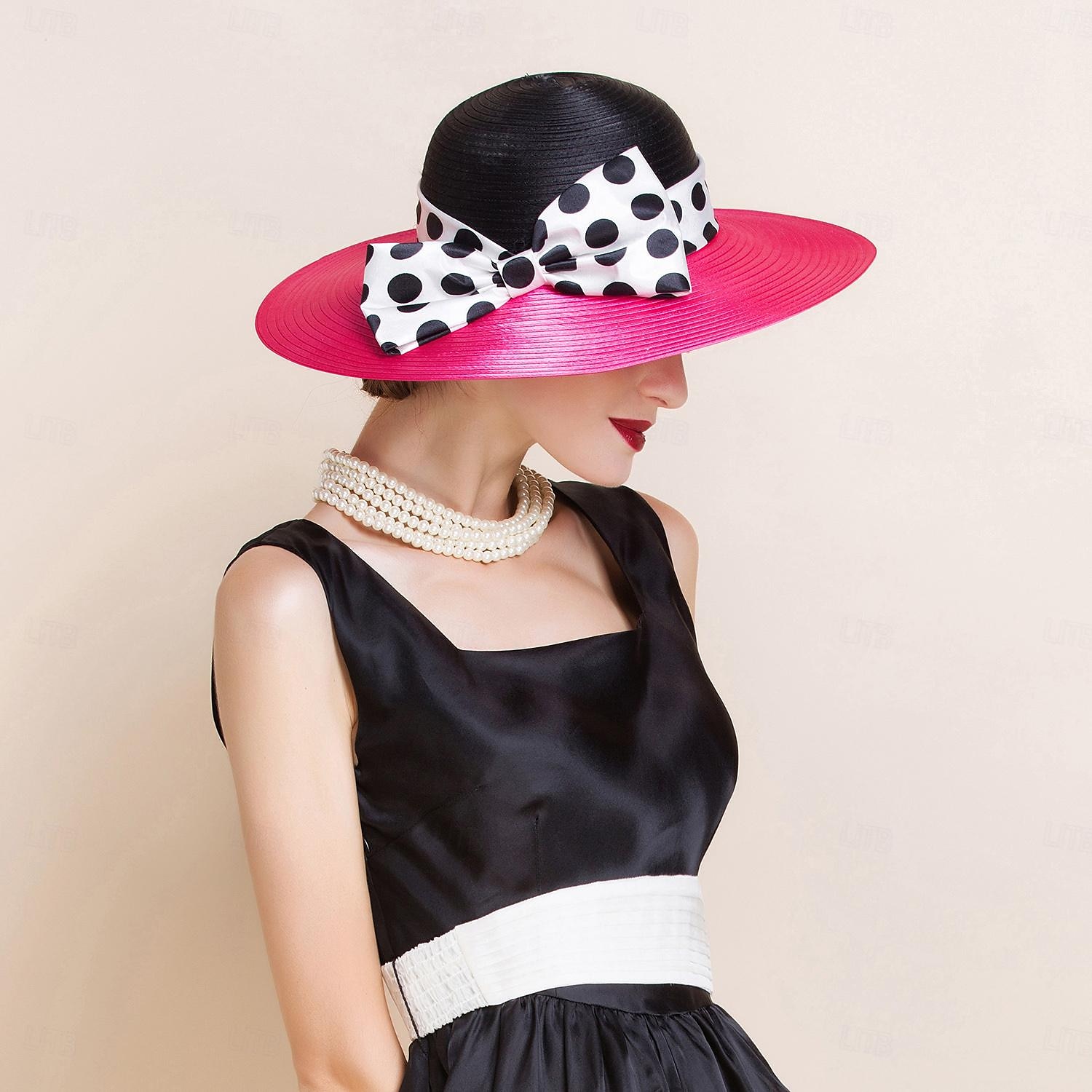 Cappelli Fibra Bombetta / Cappello a cloche Cappello a secchiello Cappello di paglia Matrimonio Tè Elegante Matrimonio Con Fiocco Pois Copricapo Copricapo del 2025 a $49.99 –P7