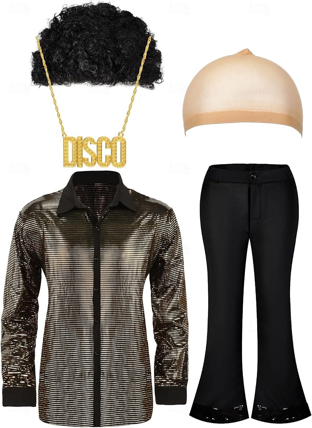 Retro Antiguo Años 70 Accesorios Ropa de Fiesta Normal Hippie Disco Vacaciones Navidad Moda Disfraz Hombre Víspera de Todos los Santos Carnaval Mascarada Fiesta de baile Discoteca Desfile del orgullo 2026 - $73.99 –P3
