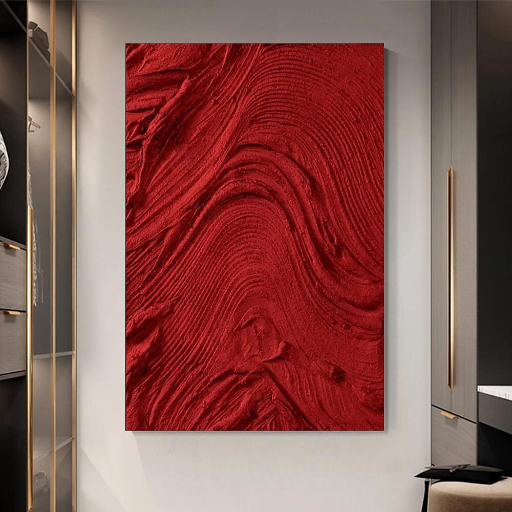 Ölgemälde handgefertigt handgemalt Wand dicke Kunst abstrakt mit Messer Leinwand Malerei Wohndekoration Dekor gespannt Rahmen fertig zum Aufhängen 2025 - $139.99 –P7