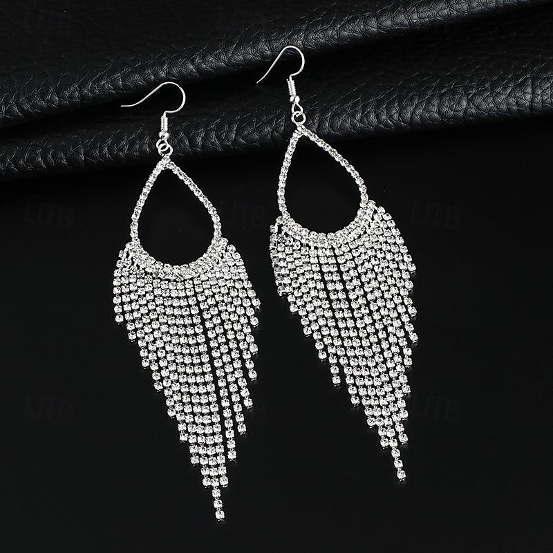 Women's Earrings Fancy Joy Stylish Luxury Earrings Jewelry Silver For Party 2025 - $13.99 –P5
