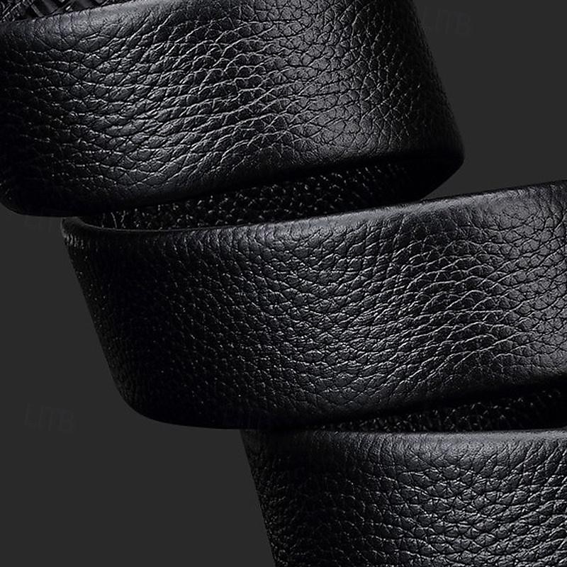 Men's Belt Faux Leather Belt Casual Belt Waist Belt Black 1# Black Iron Adjustable Plain Outdoor Daily 2025 - $8.49 –P3