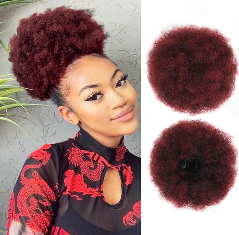 Queue de cheval bouffante avec cordon de serrage, extensions de cheveux synthétiques courtes, crépues et bouclées, postiches chignons pour femmes noires et filles de 2025 ? $10.49 –P10