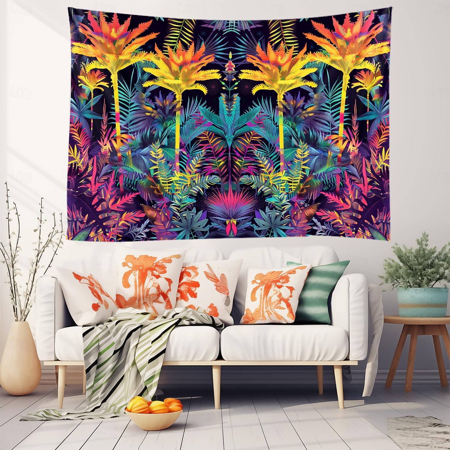 malowanie tropikalnych liści wiszące gobelin wall art duży gobelin mural wystrój fotografia tło koc zasłona strona główna sypialnia dekoracja salonu 2026 - $20.99 –P17