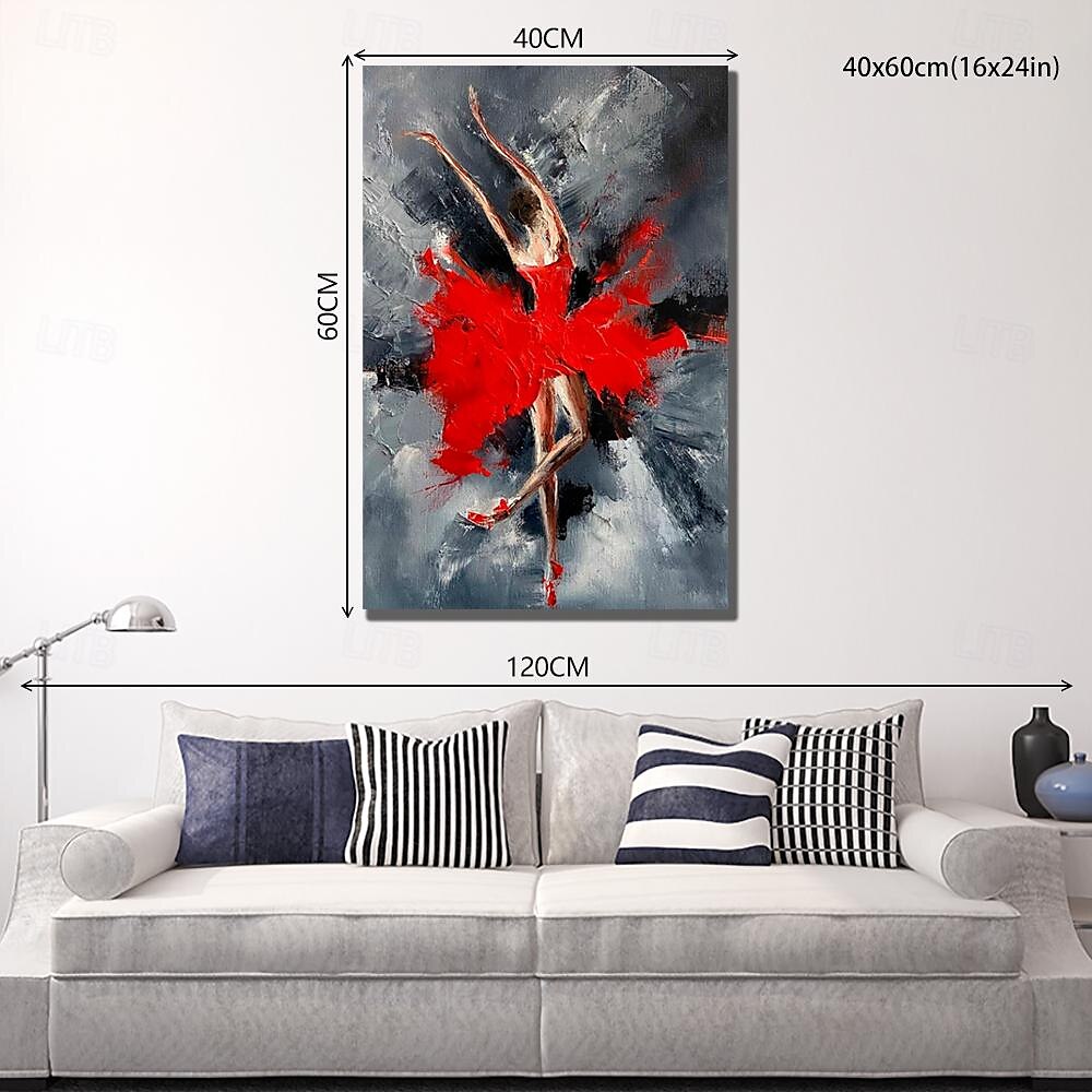 pictură în ulei pictată manual dreptunghi artă perete dansatoare abstractă pictură pe pânză decorarea casei decor cadru întins gata de agățat 2025 - $131.99 –P10