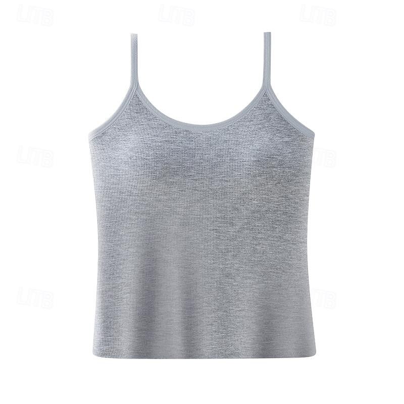 Dames Camisole Tanktop Basis Mouwloos Regular Tops Crew Hals Wit Bruin Grijs Zomer 2025 - $19.49 –P5