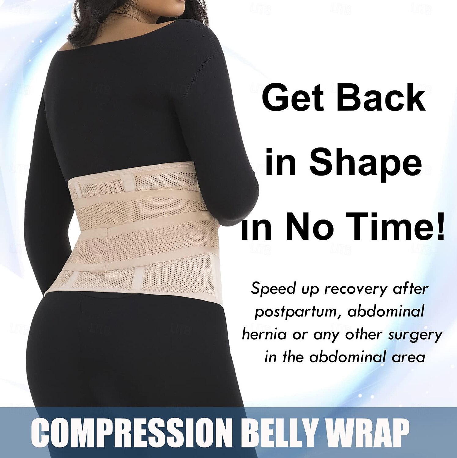 Postpartum Belly Band & Abdominal Binder Post Surgery Compression Wrap Recovery Support Belt 2025 - $13.99 –P5