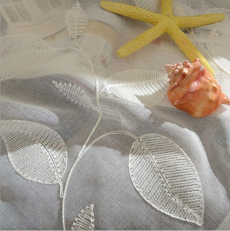 perdele albe transparente brodate lungi paravan semitransparent lasă perdele transparente pentru living dormitor 2025 - $37.99 –P3