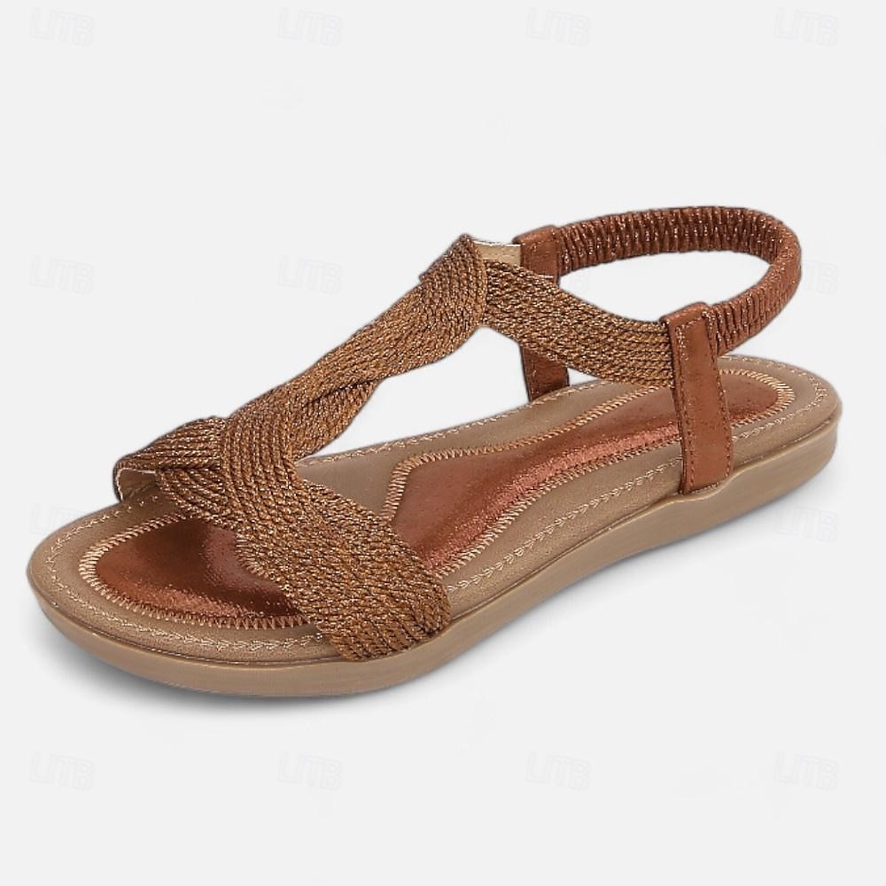 Női Szandálok Telitalpú szandálok Extra méret Flyknit cipő Szabadtéri Napi Tengerpart Fonott Ék Kerek orrú Csehország Szabadság Szüret Gyalogló Kötött Repülő szövés Rugalmas szalag Fekete Forgásc 2025 - $32.99 –P2