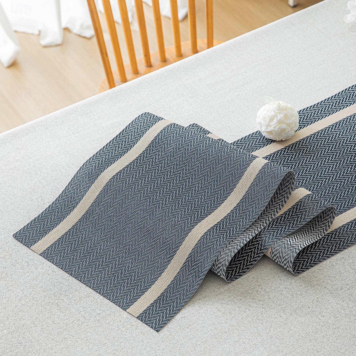 chemin de table imperméable à rayures 12 x 71 pouces de 2025 ? $12.99 –P5