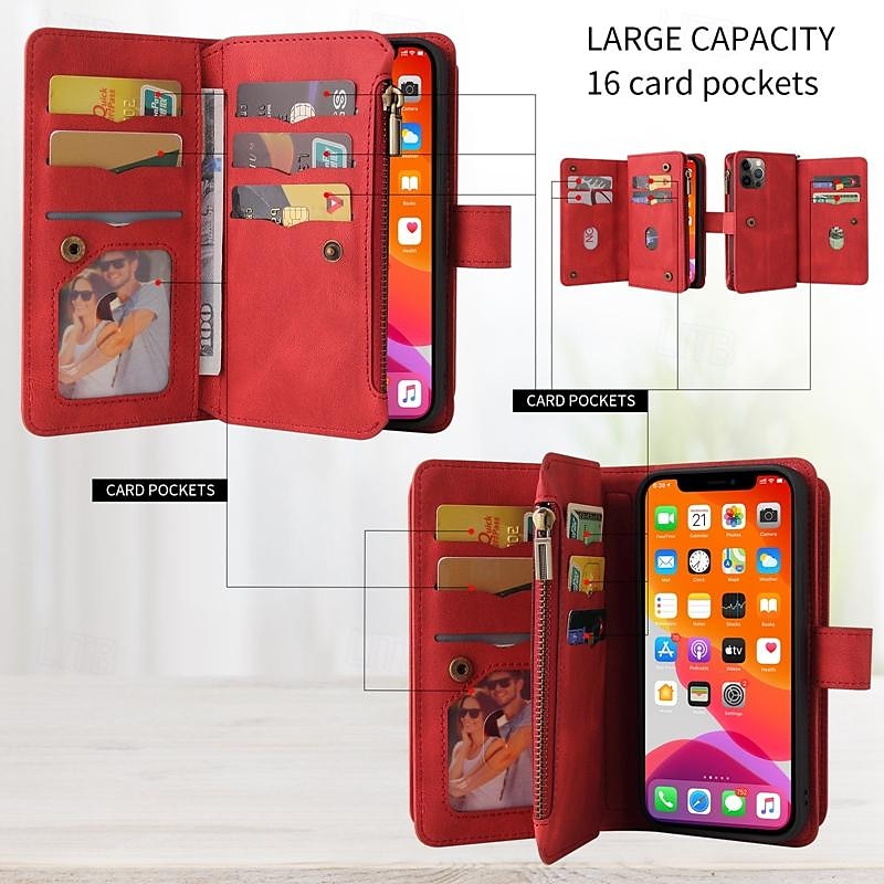 Phone Case For Samsung Galaxy S24 S23 S22 S21 S20 Ultra Plus FE A54 A34 A14 S25 Ultra Wallet Case Zipper Full Body Protective with Wrist Strap Retro TPU PU Leather 2025 - $23.99 –P7