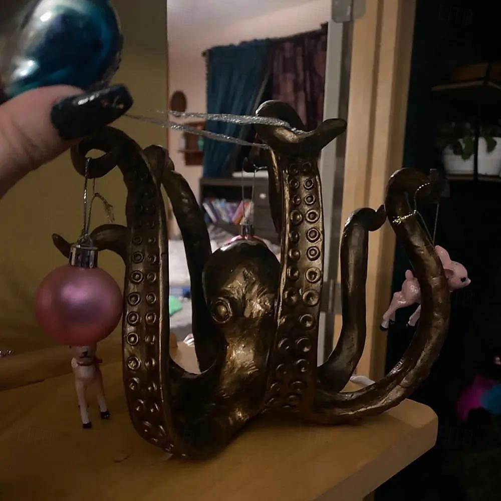 Unique Octopus Coffee Cup Holder - Vintage Style Resin Octopus Tabletop Sculpture, Durable and Eye-catching Decor for Kitchen and Dining Room 2025 - $50.99 –P6