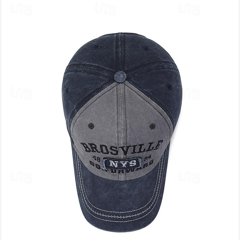 Per uomo Cappellino da baseball Cappello da sole Cappello da camionista Nero Blu Misto poliestere / cotone Con ricami Vintage Di tendenza Informale Strada Giornaliero Alfabetico Regolabile Crema del 2025 a $11.49 –P9