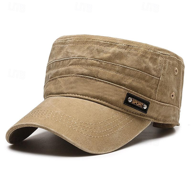 Homme Casquette Plate Casquette de Baseball Casquette militaire Chapeau de cadet Noir Marron Mélangé polyester / coton Rétro Vintage Mode Décontractées Plein Air du quotidien Plein Ajustable Ecran de 2025 ? $8.99 –P3