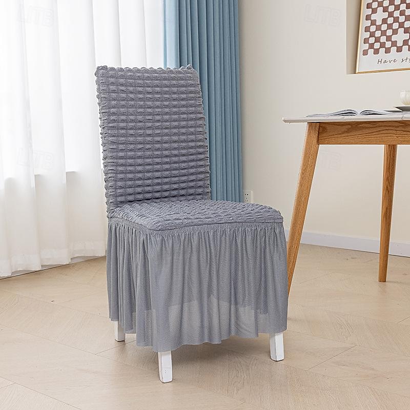 1 kpl uusi tuolinpäällinen kuplamuovilla hameen helma all inclusive olohuone ruokapöydän tuolinpäällinen universaali paksunnettu instagram-tyyli 2025 - $20.99 –P5