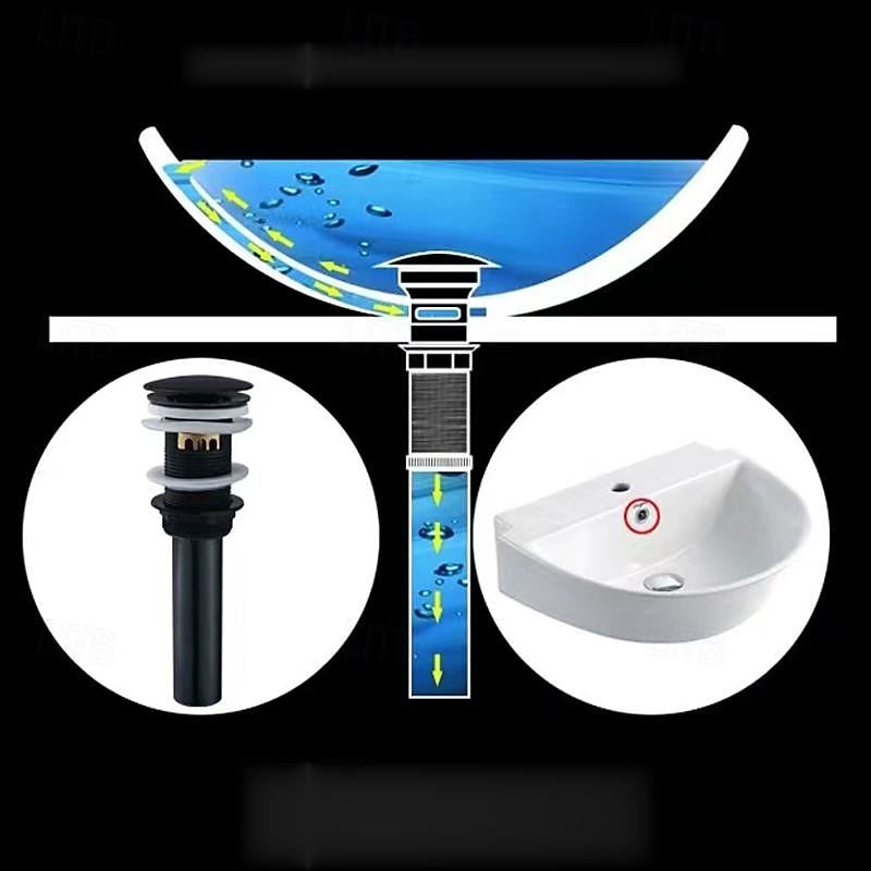 Faucet accessory - Superior Quality Pop-up Water Drain With Overflow Contemporary Copper Electroplated 2025 - $89.99 –P12