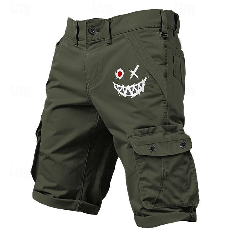 Men's Cargo Shorts Multiple Pockets Graphic Graffiti Outdoor Short Sports  Outdoor Classic Micro-elastic Shorts 2024 - $28.99