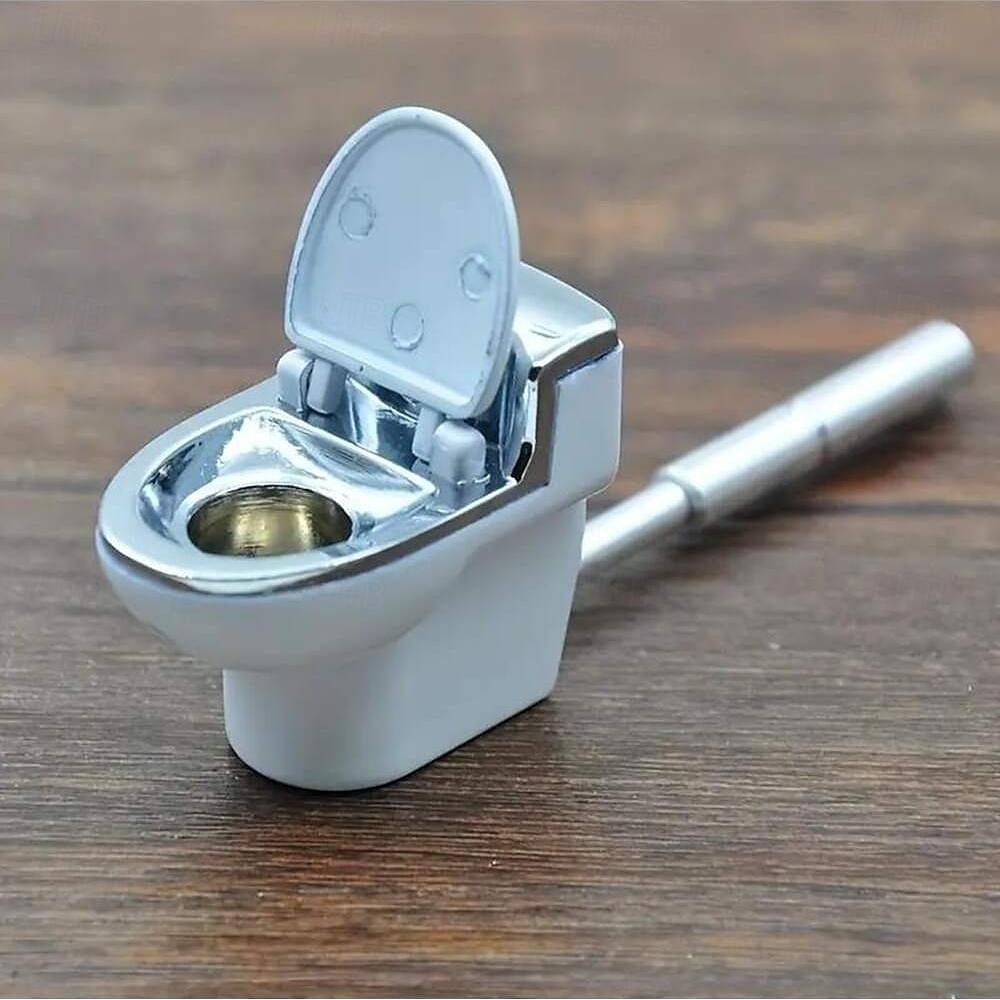 Pipa portatile in ceramica a forma di wc per tabacco del 2025 a $6.99 –P3