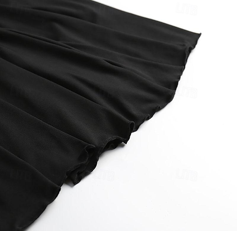 Balli latino-americani Balli da sala Gonne Colore Puro Per donna Prestazioni Addestramento Alto Poliestere del 2026 a $49.99 –P1